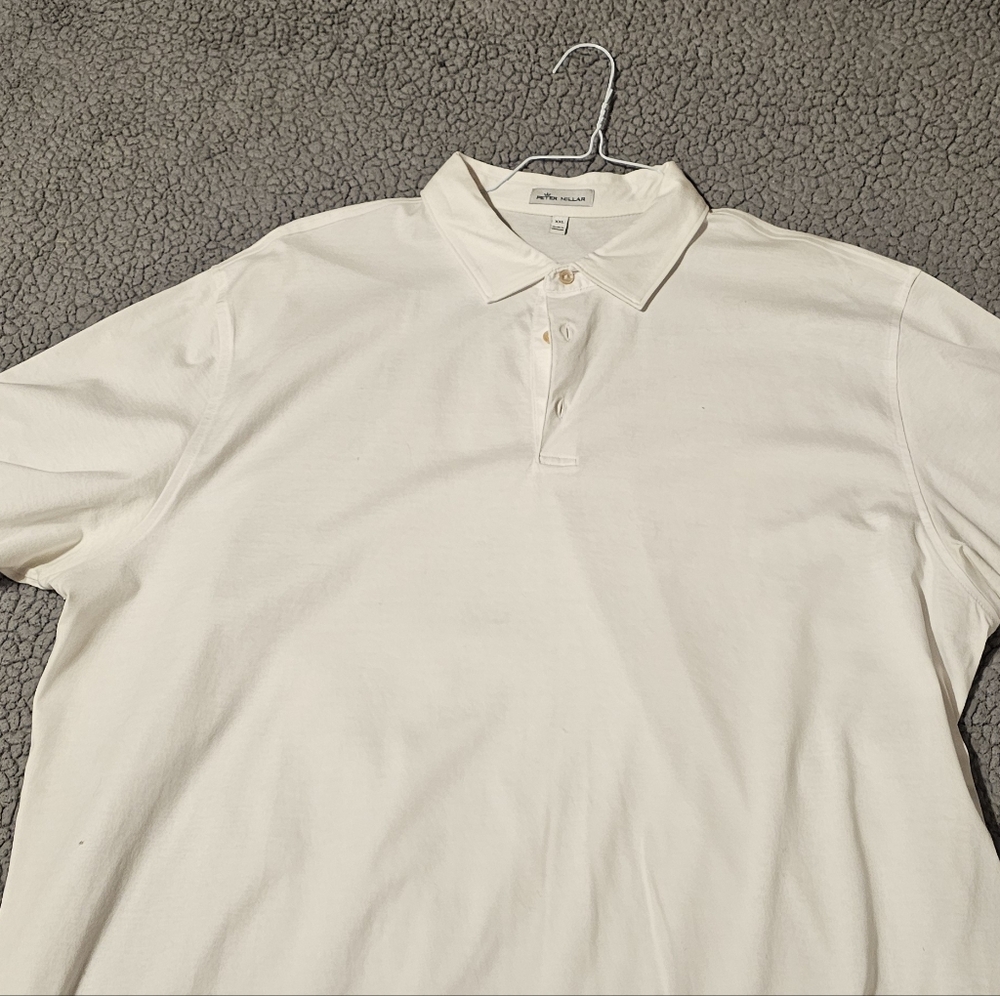 Peter Millar Solid White Polo. - image 3